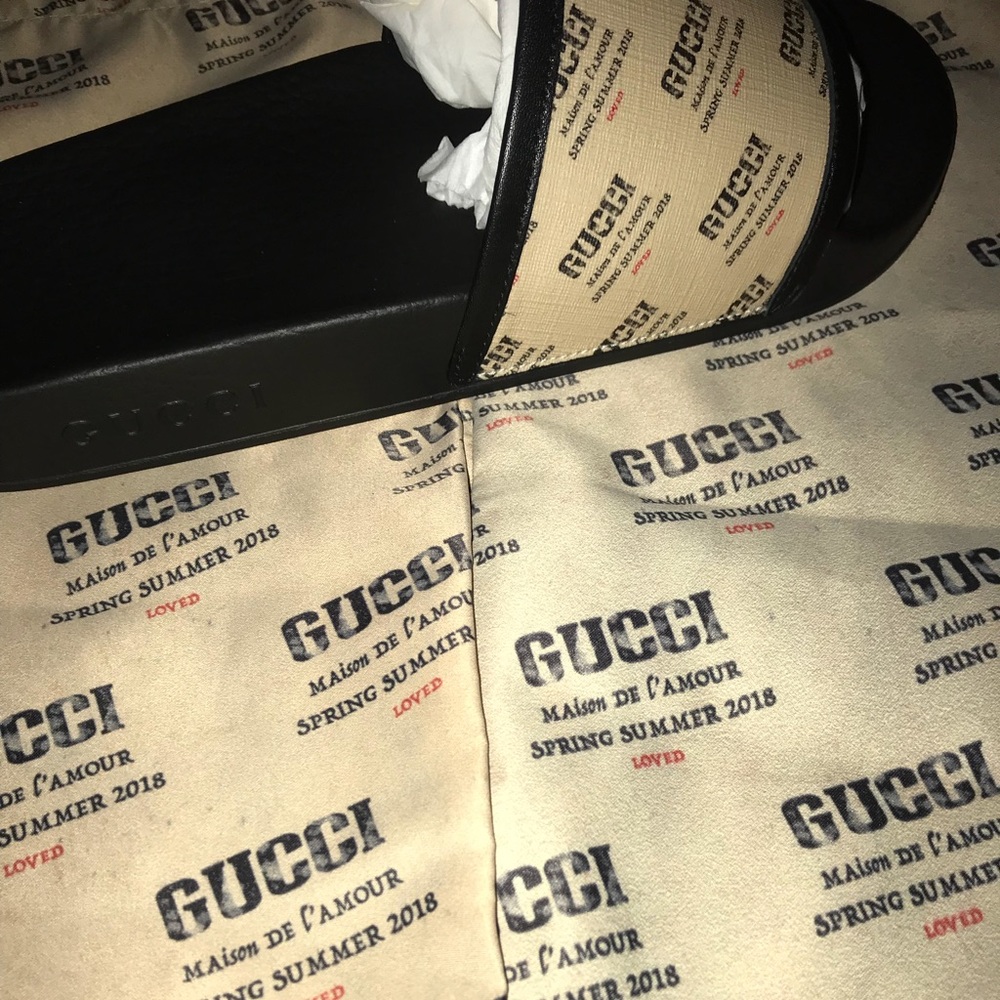 Gucci stamp print slides - Picture 5 of 8